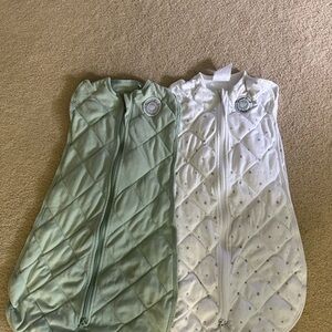 Green and White Dreamland Quilted Baby Sleep Sacks